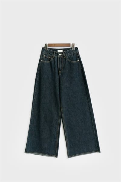Frayed Hem Culotte Jeans